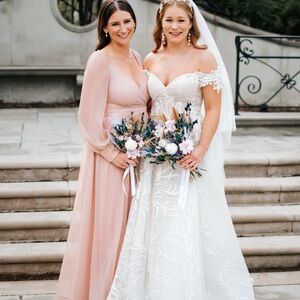 Elegant Pink Evening Gown